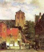 unknow artist, European city landscape, street landsacpe, construction, frontstore, building and architecture. 164